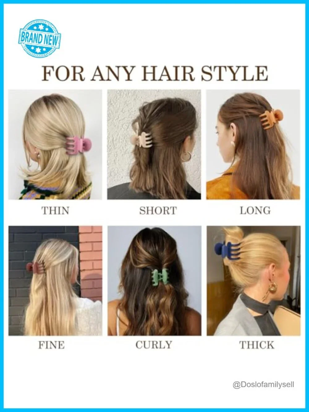 12 Pack Small Claw Clips for Thin and Thick Hair